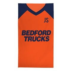 Luton Retro -1983 Away Shirt - Personalised Lightweight, Microfibre Retro Beach Towel - 150cm x 75cm