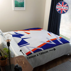 Luton Retro - 1992 Home Shirt - Personalised Retro Fleece Blanket