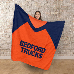 Luton Retro - 2009 Home Shirt - Personalised Retro Fleece Blanket