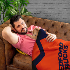 Luton Retro - 2009 Home Shirt - Personalised Retro Fleece Blanket