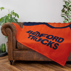 Luton Retro - 2009 Home Shirt - Personalised Retro Fleece Blanket