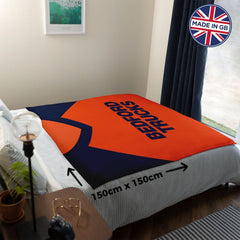 Luton Retro - 2009 Home Shirt - Personalised Retro Fleece Blanket