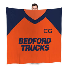 Luton Retro - 2009 Home Shirt - Personalised Retro Fleece Blanket