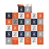 Luton Town Personalised Adult Hooded Fleece Blanket - Chequered