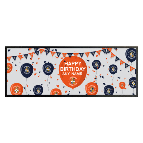 Luton Town Personalised Birthday Bar Runner (Balloons Design)