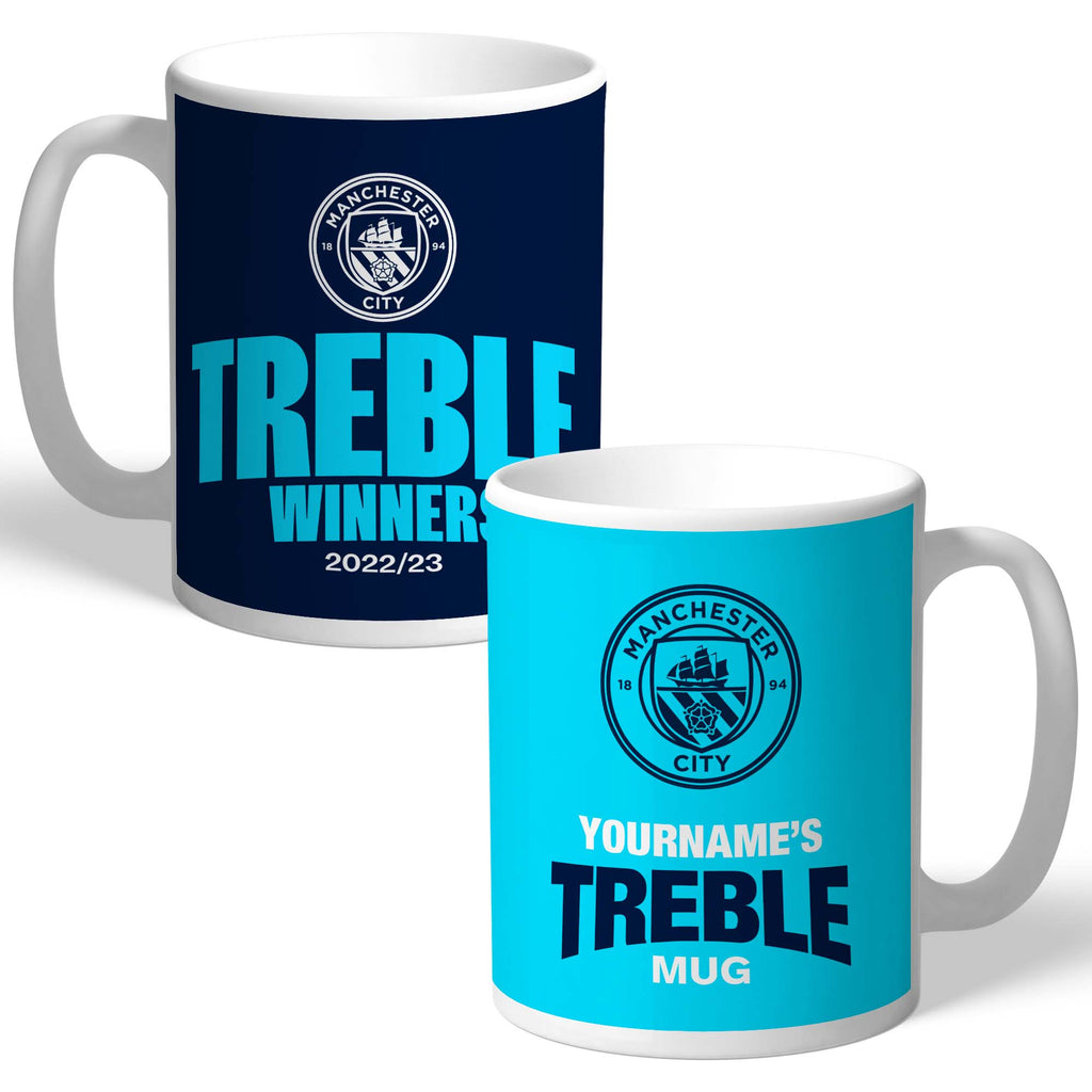 Man City Mug - Personalised Treble Winners Cup