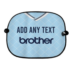 Manchester Blue 1988 Home Shirt - Personalised Retro Football Car Sun Shade - Set of 2
