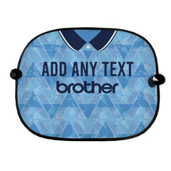 Manchester Blue 1989 Home Shirt - Personalised Retro Football Car Sun Shade - Set of 2