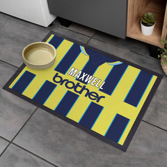 Manchester Blue 1998 Away Shirt - Personalised Retro Door Mat - 60cm x 40cm