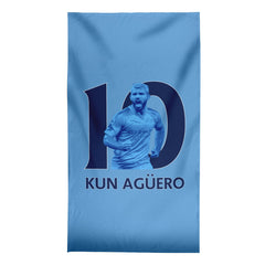 Manchester Blue Aguero 10 - Beach Towel - 150cm x 75cm