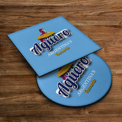 Manchester Blue Aguero - Football Coaster - Square Or Circle