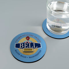 Manchester Blue Colin Bell - Football Coaster - Square Or Circle