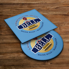 Manchester Blue Colin Bell - Football Coaster - Square Or Circle