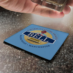 Manchester Blue Colin Bell - Football Coaster - Square Or Circle