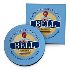 Manchester Blue Colin Bell - Football Coaster - Square Or Circle