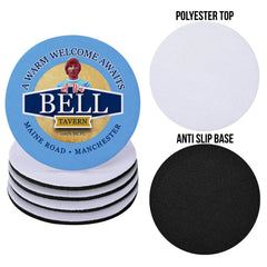 Manchester Blue Colin Bell - Football Coaster - Square Or Circle