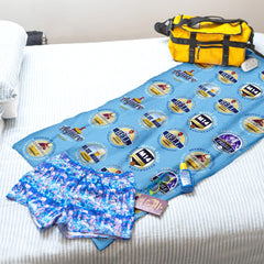 Manchester Blue - Football Legends - Microfibre Beach Towel - 150cm x 75cm