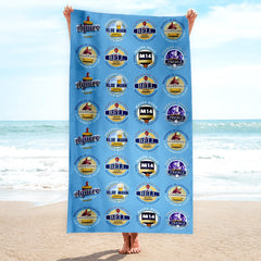 Manchester Blue - Football Legends - Microfibre Beach Towel - 150cm x 75cm