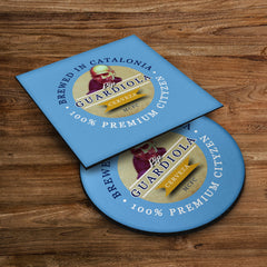 Manchester Blue Guardiola - Football Coaster - Square Or Circle