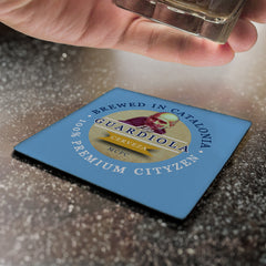 Manchester Blue Guardiola - Football Coaster - Square Or Circle