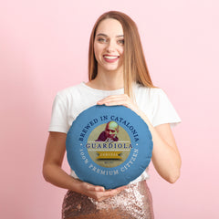 Manchester Blue Guardiola - Football Legends - Circle Cushion 14inch