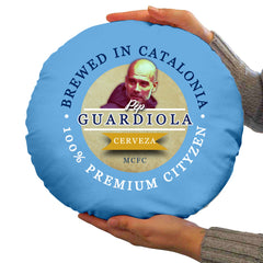Manchester Blue Guardiola - Football Legends - Circle Cushion 14inch