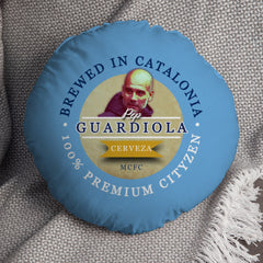 Manchester Blue Guardiola - Football Legends - Circle Cushion 14inch