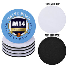 Manchester Blue Maine Road - Football Coaster - Square Or Circle