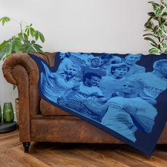 Manchester Blue Montage  - Fleece 150cm X 150cm