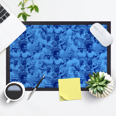 Manchester Blue Montage - Retro Door Mat - 60cm x 40cm