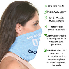 Manchester Blue Retro 1988 Home - Personalised Retro Football Snood