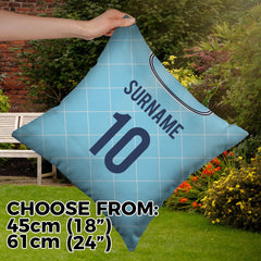 Manchester Blue Retro -1988 Home Shirt - 45cm or 61cm Retro Showerproof Outdoor Cushion