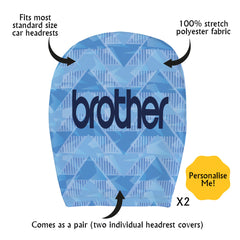 Manchester Blue Retro 1989 Home - Retro Football Shirt - Pack of 2 - Car Seat Headrest Covers