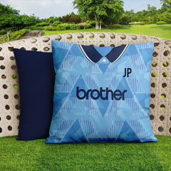 Manchester Blue Retro - 1989 Home Shirt - 45cm or 61cm Retro Showerproof Outdoor Cushion