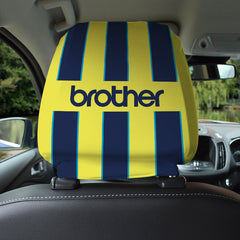 Manchester Blue Retro 1998 Away - Retro Football Shirt - Pack of 2 - Car Seat Headrest Covers
