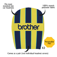 Manchester Blue Retro 1998 Away - Retro Football Shirt - Pack of 2 - Car Seat Headrest Covers