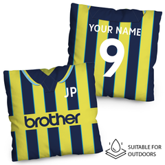 Manchester Blue Retro - 1998 Away Shirt - 45cm or 61cm Retro Showerproof Outdoor Cushion