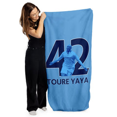 Manchester Blue - Toure 42 - Beach Towel - 150cm x 75cm