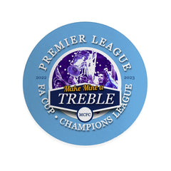 Manchester Blue Treble - Football Coaster - Square Or Circle