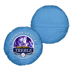 Manchester Blue Treble - Football Legends - Circle Cushion 14inch