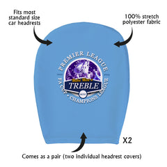 Manchester Blue Treble - Football Legends - Headrest Cover