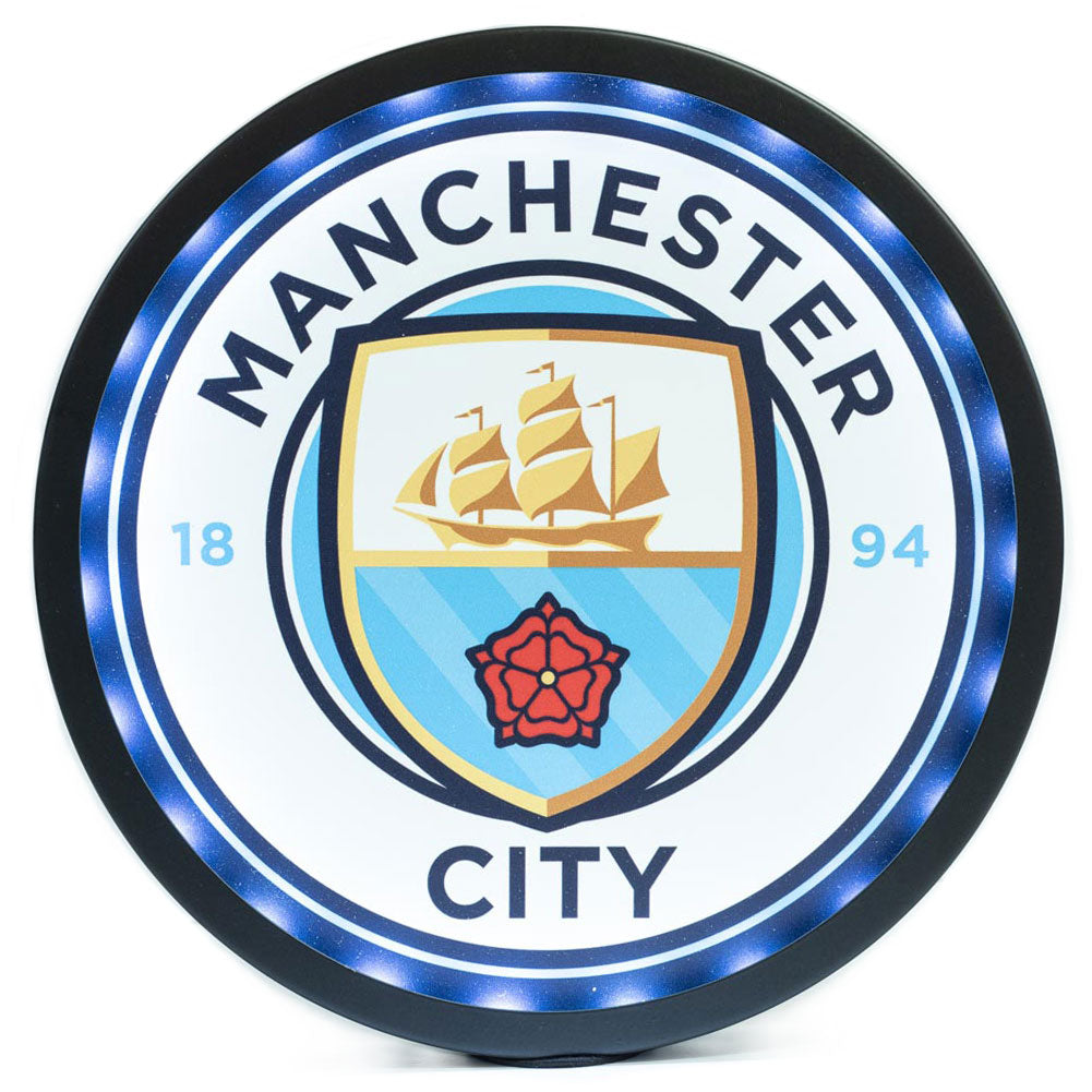 Manchester City FC Metal LED Logo Sign