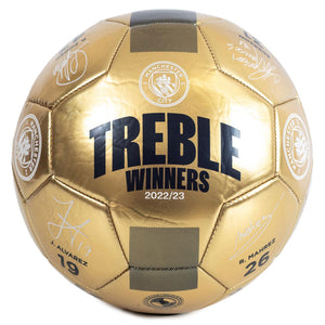 Manchester City FC Treble Winners Sig Football