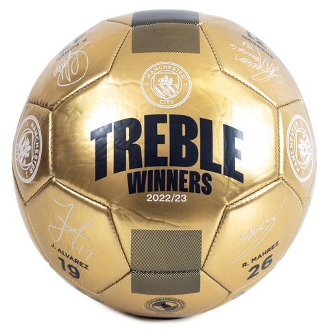 Manchester City FC Treble Winners Sig Football