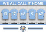 Manchester City Personalised Poster - Dressing Room