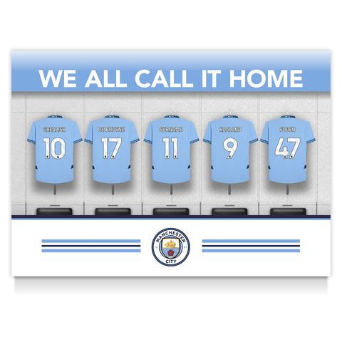 Manchester City Personalised Poster - Dressing Room