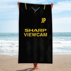 Manchester Red - 1994 - Away  Shirt - Personalised Lightweight, Microfibre Retro Beach Towel - 150cm x 75cm