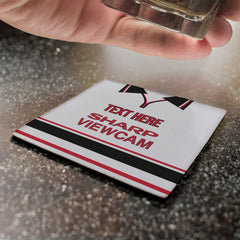 Manchester Red 1999 Away Shirt - Personalised Drink Coaster - Square Or Circle
