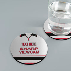 Manchester Red 1999 Away Shirt - Personalised Drink Coaster - Square Or Circle