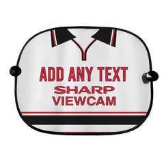 Manchester Red 1999 Away Shirt - Personalised Retro Football Car Sun Shade - Set of 2